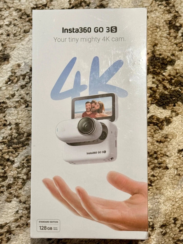 Brand New Insta360 GO 3S 128GB 4K Camera ?C Full Set + Tripod & Case