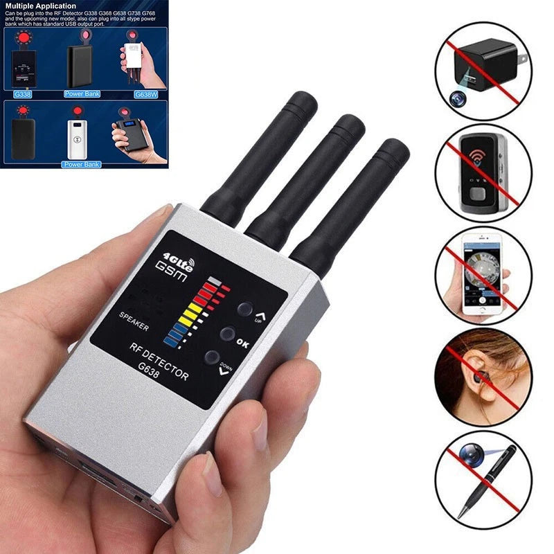 1X For  Tracker Anti Spy Hidden Camera Detector Finder Wireless Bug Detection