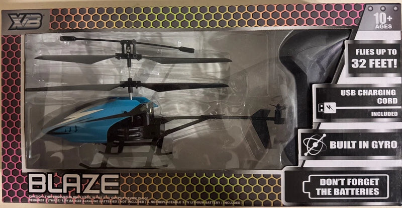 Blaze XB Helicopter RC Remote 32 Foot Distance USB Charging Cable USA