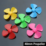 40mm ABS Plastic Propeller Props 4 Blade 2mm Shaft For RC Model Boat Drone DIY