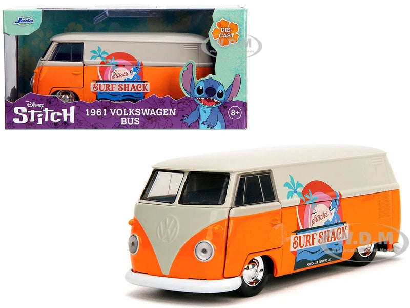 1961 VOLKSWAGEN BUS "STITCH'S SURF SHACK" 1/32 DIECAST MODEL BY JADA 36144