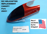 RC Helicopter Canopy (Orange/Black/White) 9051  Gyro 319