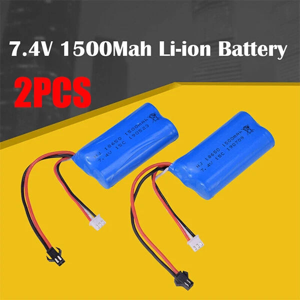 2PCS 7.4V 1500Mah Li-ion Battery SM-2P for H101 H103 RC High Speed Racing Boat Battery