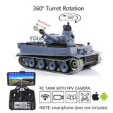 1/16 7.0 Henglong BB IR RC TK7.0 Tiger I 3818 360¡ãTurret Barrel Recoil FPV Smog