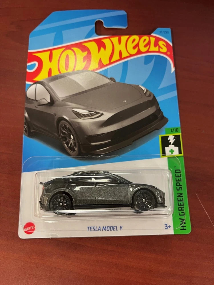 HOT WHEELS 2023G - TESLA MODEL Y GREY - HW GREEN SPEED 1/10 A51