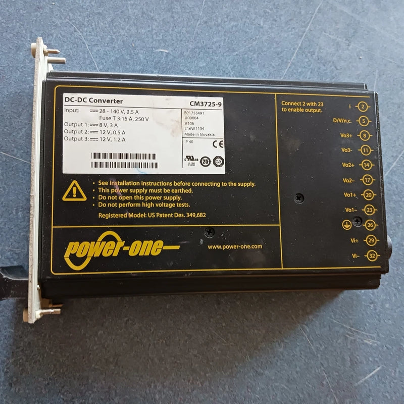 POWER ONE CM3725-9  - DC to DC Converter - 12V - 2A Output x2 - 28-140V input