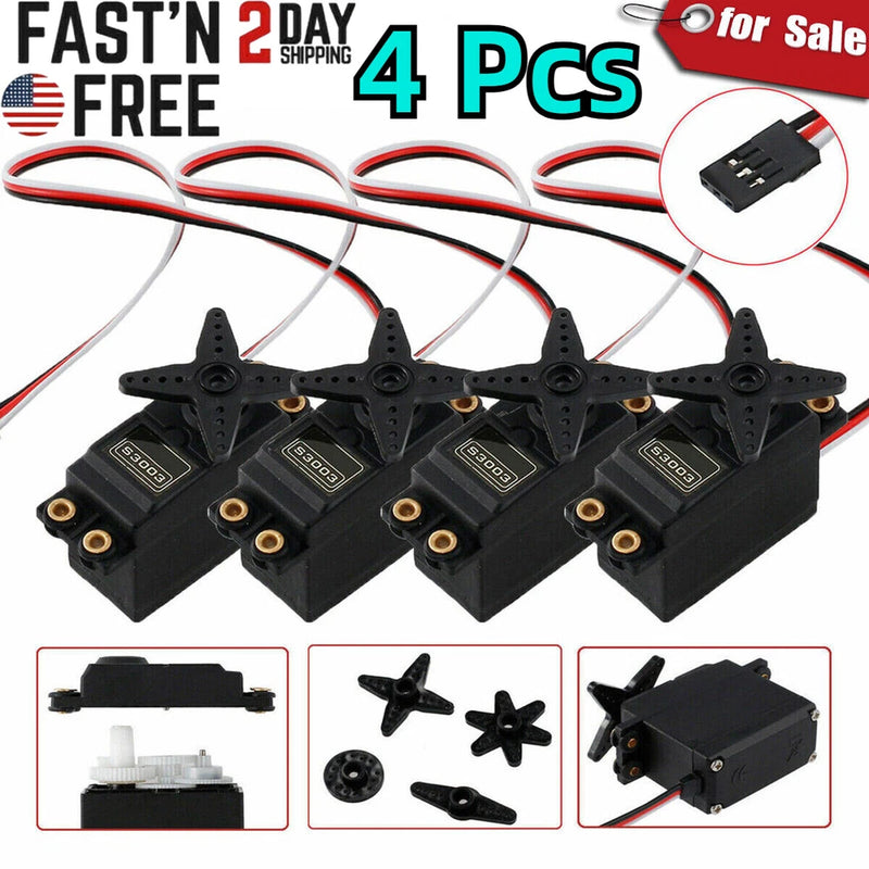 4PCS High Torque Standard Servos RC Car Plane Boat Helicopter for Futaba S3003