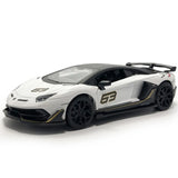 1:32 Lamborghini Aventador SVJ 63 Model Car Diecast Toy Cars for Boys Kids White Battery
