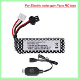 501855 7.4V 1400mAh SM-2P Plug Li-po Battery For Water Bomb Gun RC Electric Toys