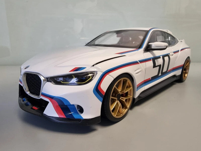 NEW NOREV BMW MINIATURE 2022 CSL 3.0 WHITE 50 YEAR MODEL 1:18 80432864218