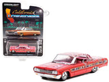 1964 CHEVROLET IMPALA LOWRIDER PINK 1/64 DIECAST MODEL BY GREENLIGHT 63010 A