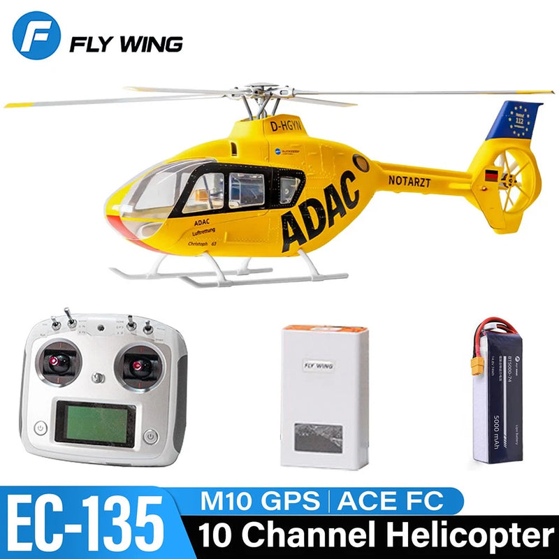 Fly Wing EC-135 RC Helicopters RTF 10CH 6-Axis Gyro GPS One Key Return Aircraft