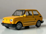 Fiat 126p Classic Polish/Italian Car Model Yellow Diecast Toy 1:43 Scale Welly