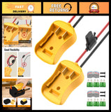 2PCS 20V Battery Adapter for Power Wheels, RC Car Converter Kit, 12 AWG Wire, Fu Converter
