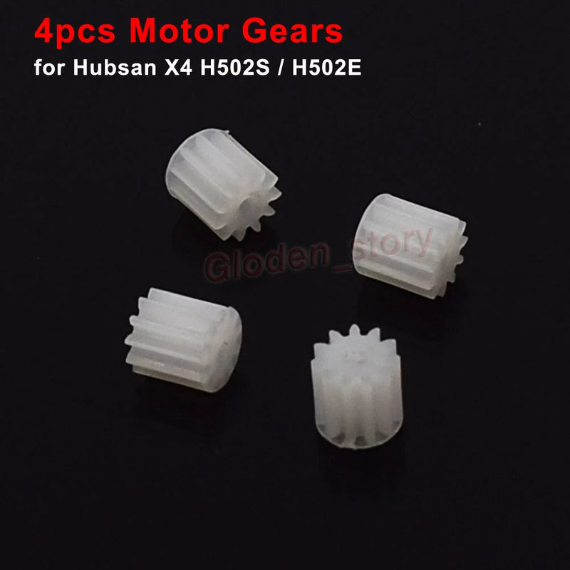 4-pack RC drone motor gears, white plastic spur gear set