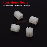 4-pack RC drone motor gears, white plastic spur gear set