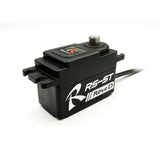 Reve D RS-ST digital servo, black case with output horn and wiring leads