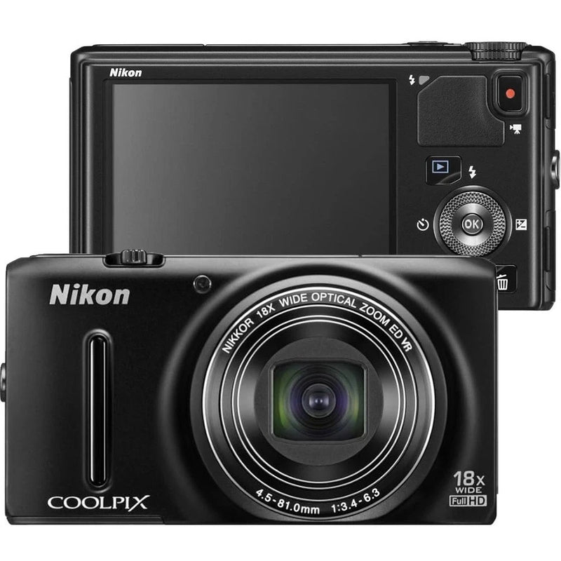 Nikon COOLPIX S9400 18.1 MP 18x Optical Zoom Black Digital Camera - 100% Working