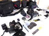 Nikon D90, Lumix FZ35, plus accessories