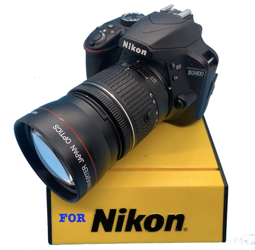 Nikon D5200 D3100 D3000 D5100 D5300 D7000 2.2x HD Telephoto Zoom Lens for 52MM