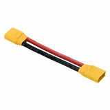 XT90 male-to-male plug cable with red wire and yellow XT90 connectors