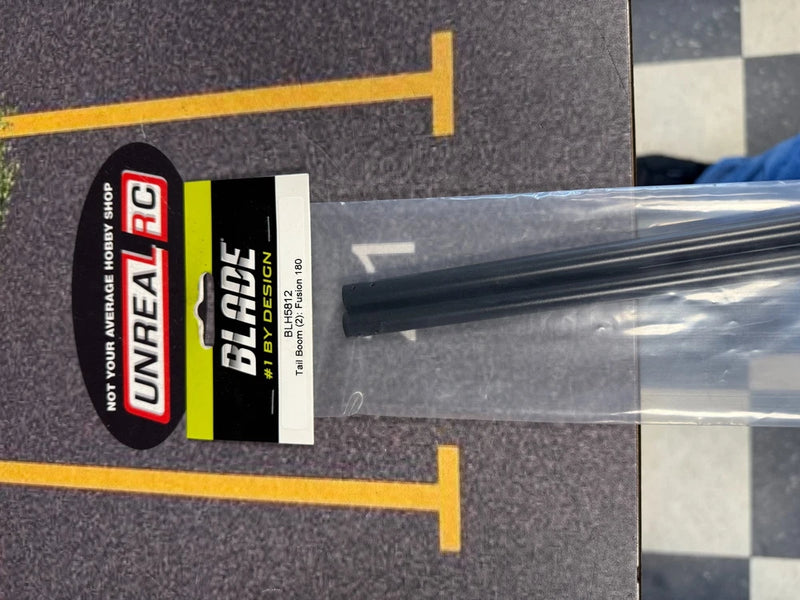 Helicopter tail boom replacement, clear plastic tube with black label