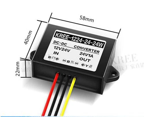 1PC  12/24V Step up to 24V 1A 24W  Voltage Booster Power DC Converter Regulator