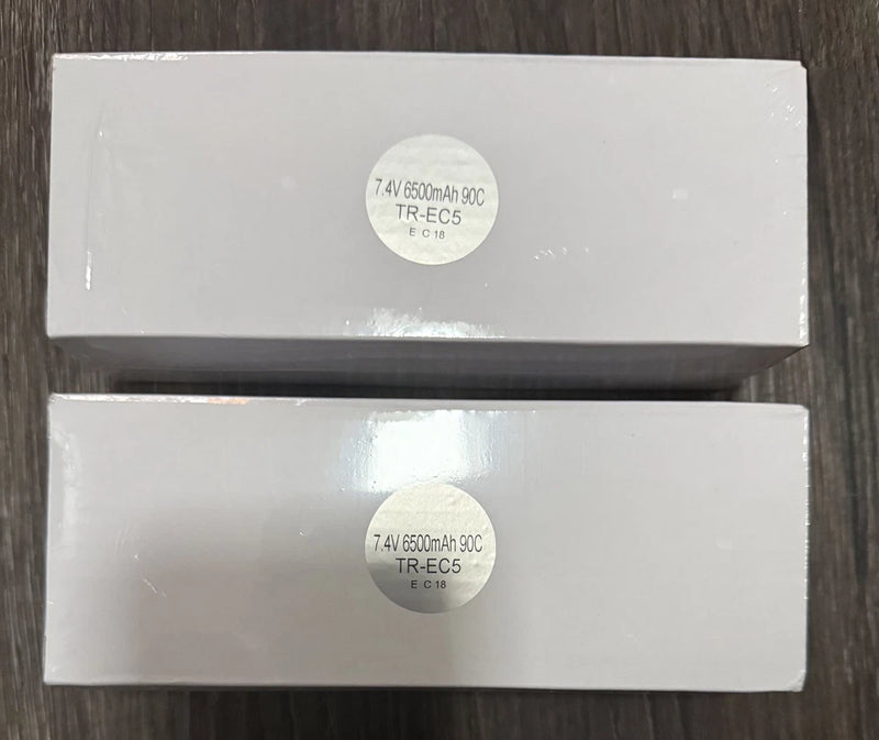 7.4V 6500mAh 90C LiPo battery pack, hard-case rectangular shells (2-pack)