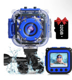 PROGRACE Children Kids Camera Waterproof - Digital Video Camera for Kids HD 1080