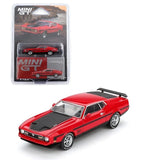 MINI GT 1:64 1971 Ford Mustang Mach1 Race Red Diecast Model Car MGT01122-3H