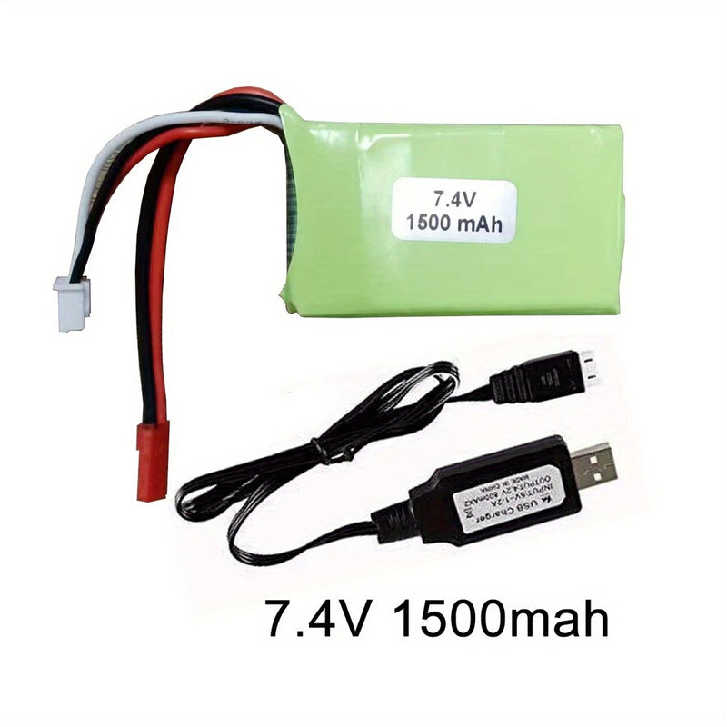1PK 7.4V 1500mAh Transmitter Battery for RC Car Boat Flysky FS-GT5 DUMBORC X4/X6