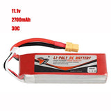1Pcs 11.1V 2700mAh 30C Li-po Battery with XT60 Plug for RC Car RC Truck RC Boat Battery