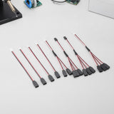 9 Pcs Servo Cable Set 3 Pin Rc, Compatible with Jst Jr Futaba Converter