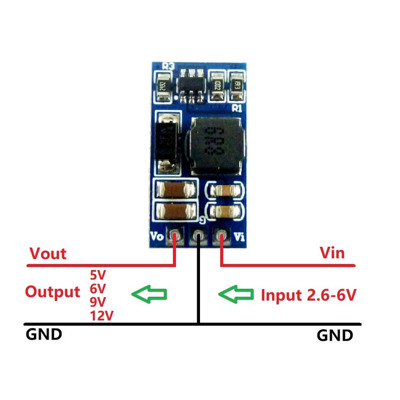 3 PCS ND0412SB mini 5V 6V 9V 12V DC DC Boost Step-up Converter  Regulator Module