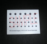 UNIVERSAL-STYLE BLACK-BACKGROUND GAUGE SET for 1/25 scale MODEL kits¡ªPLEASE READ