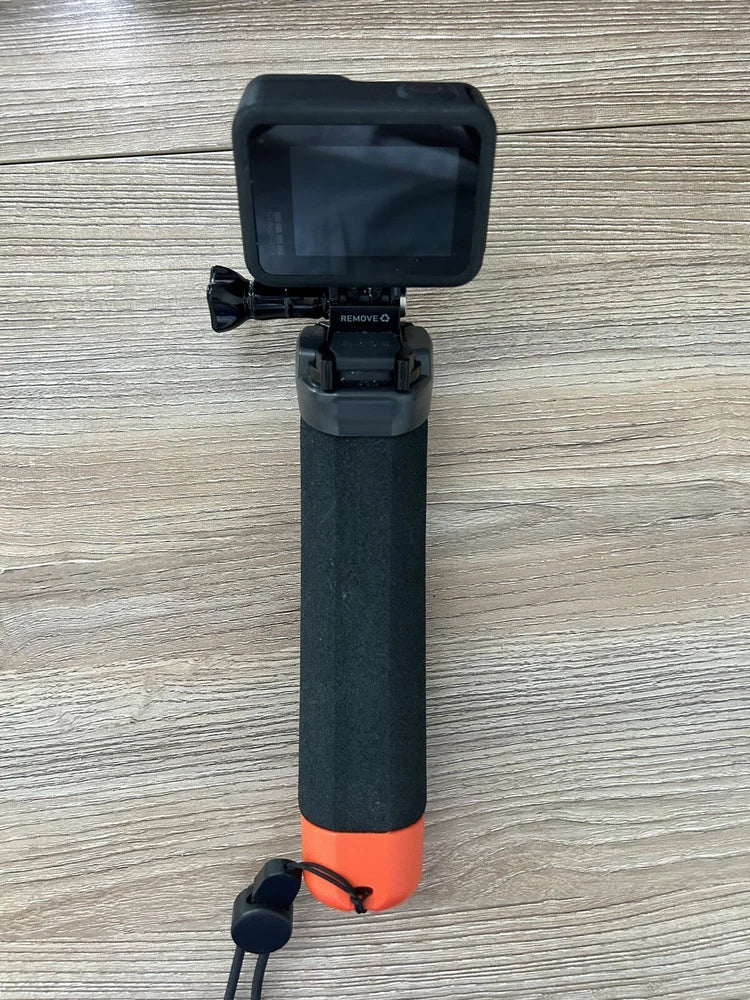 GoPro HERO8 action camera with mount, in open waterproof case