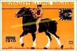 Brussels Weltausstellung 1910 Br??ssel Vintage Poster Print Retro Style Wall Art