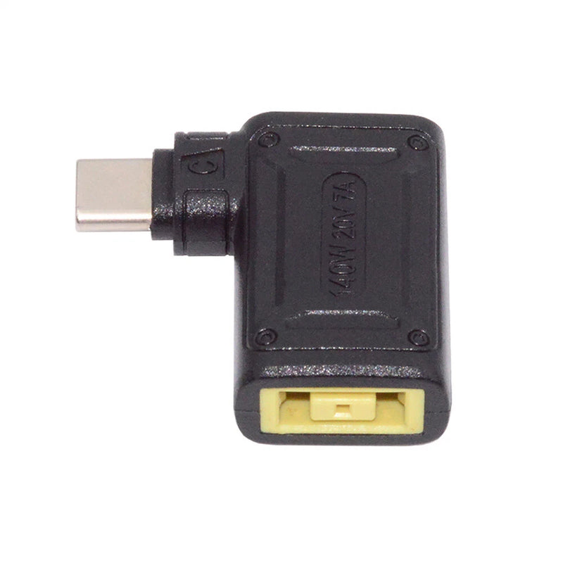 CY 140W 100W DC Jack Input to USB-C Type-C Angled Power Plug Charge Adapter
