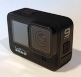 GoPro HERO9 Black action camera with front lens housing and status controls