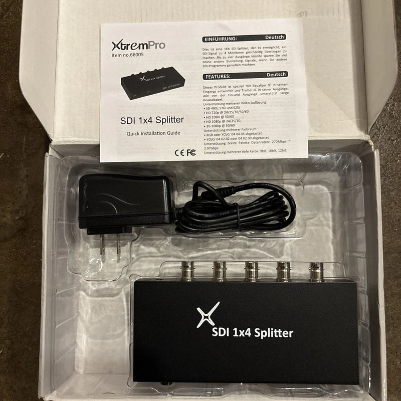 1x4 SDI Splitter Converter Extender  (1 Input and 4 Output)