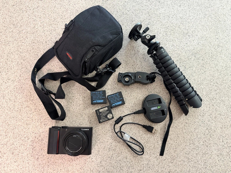 Panasonic LUMIX ZS200 20MP MOS Sensor 4K 30p Camera (Black) With Accessories