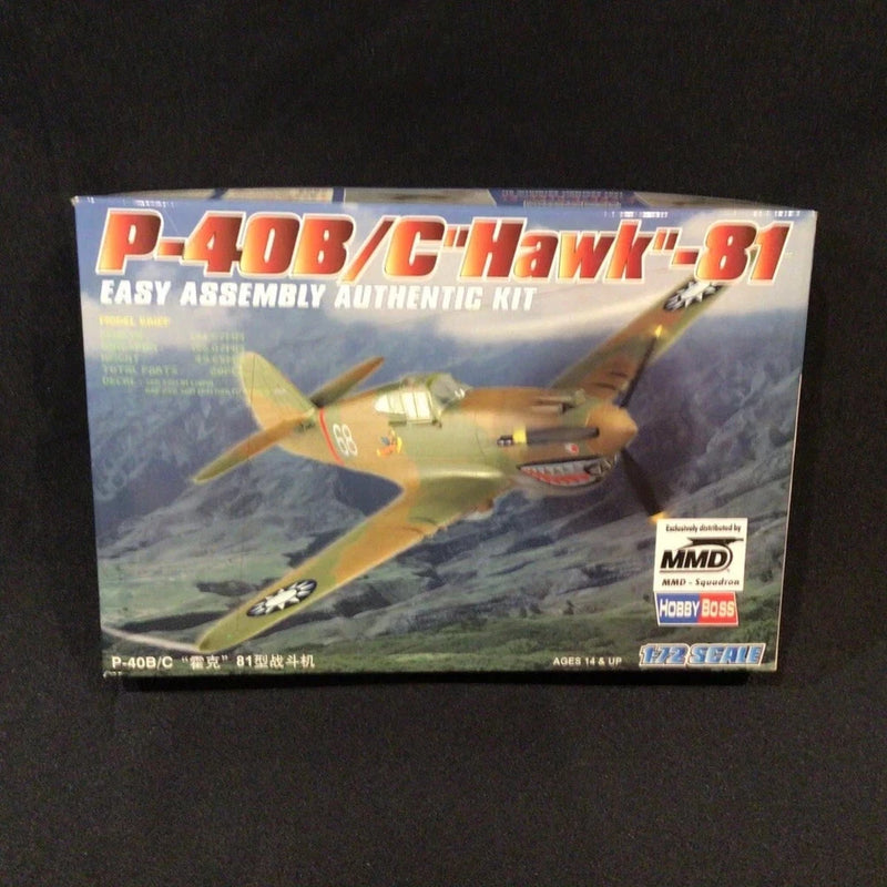 1/72 scale P-40B/C Hawk-81 model airplane kit in printed box