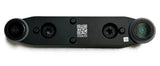 Forward vision sensor module with two side lenses and QR code label