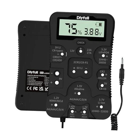 LCD Battery Tester - Universal Battery Checker for Ni-MH, Ni-CD, Li - Model XXX Battery