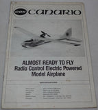 Canario Radio Control Electric Powered Model Airplane Cox Hobbies 1985 Manual