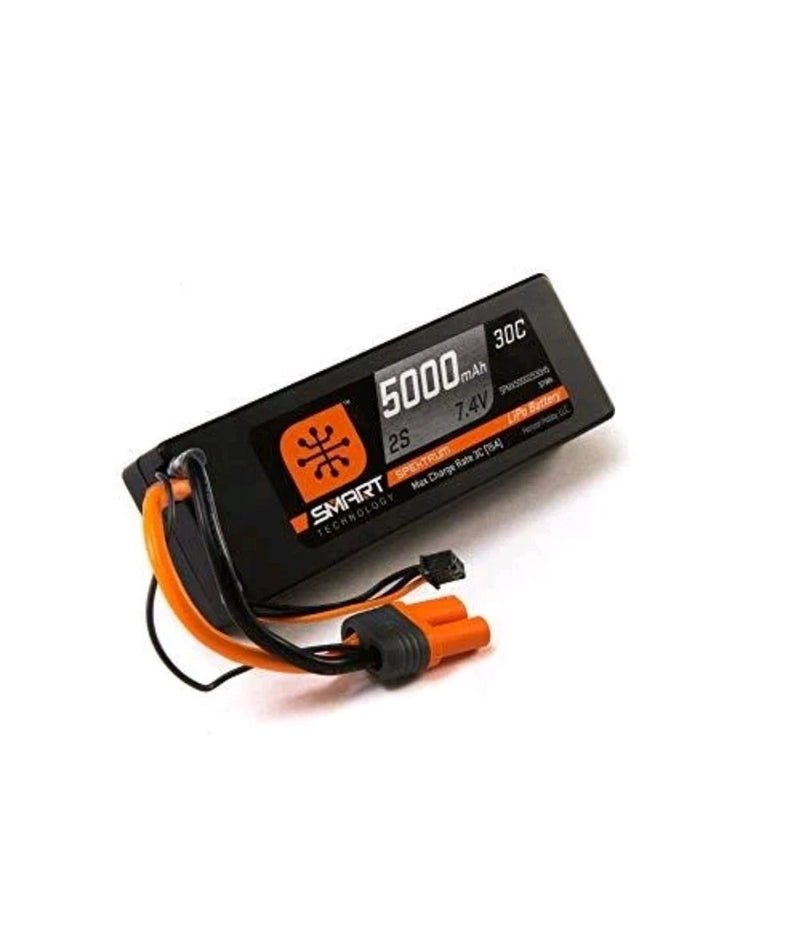 Spektrum 7.4V 5000 mAh 2S 30C Smart LiPo Battery Hardcase IC3 SPMX50002S30H3 Battery