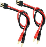 2pcs T Male to 4.0mm Banana Plug Connector Adaptor Cable14AWG for Lipo Battery Battery