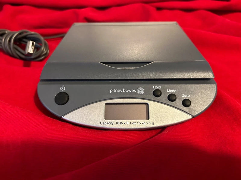 Pitney Bowes USB Battery Scale Model XJ-6K809 Max 10lbs TESTED WORKS Battery