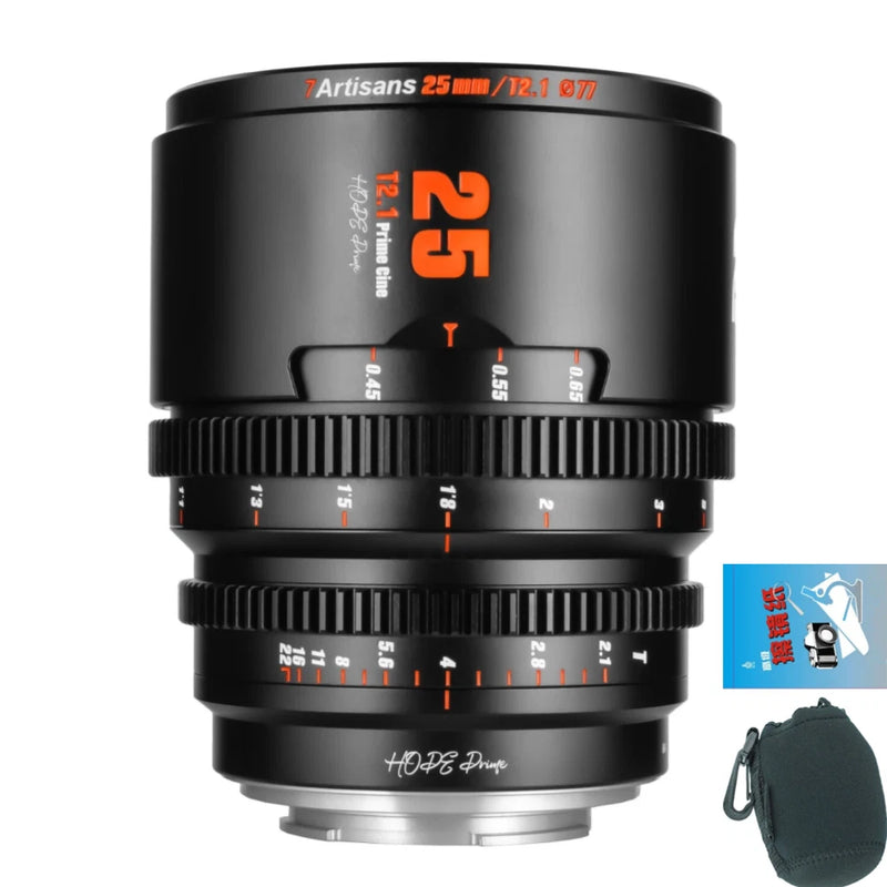 7artisans 25mm S35 Hope Prime T2.1 Cine Lens for Fujifilm X Pro1 S30 T4 Camera