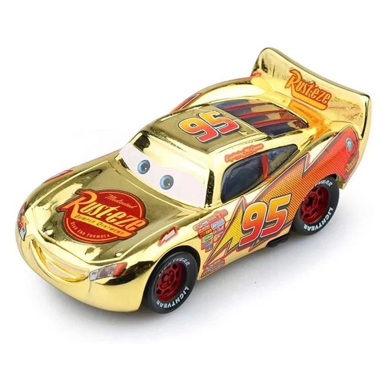 Gold Metallic Racing Car Model - 1:55 Diecast Collectible